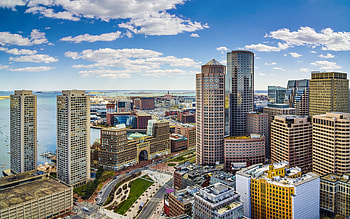 Massachusetts Travels, Cloud formations, American skyline, Blue skies HD wallpaper