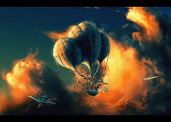 sky, baloon, clouds, abstract, air HD wallpaper
