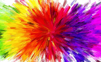 Color burst, purple, rainbow, yellow, green, red, texture, orange HD wallpaper