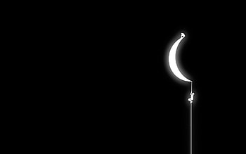 Funny, Background, Night, Moon HD wallpaper