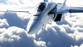 Microsoft Flight Simulator - Jet Aircraft Soaring Among Clouds, video game, Microsoft Flight Simulator HD wallpaper