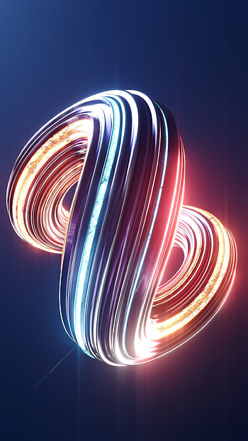 Shape, swirl, neon art, colorful HD phone wallpaper