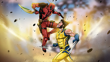 Deadpool And Wolverine Long Fight, wolverine, deadpool, deadpool-and-wolverine, deadpool-3, movies, superheroes, artwork, digital-art, artstation HD wallpaper