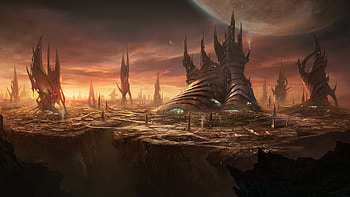 Stellaris Alien World – Epic Sci-Fi Planet Landscape, video game, Stellaris, alien world, sci fi planet HD wallpaper