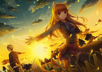 Spice and Wolf, Anime characters, , Light novel HD wallpaper