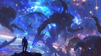 Galactic Odyssey: A Stunning Space Opera, Sci Fi, space opera, alien, space, cosmic HD wallpaper