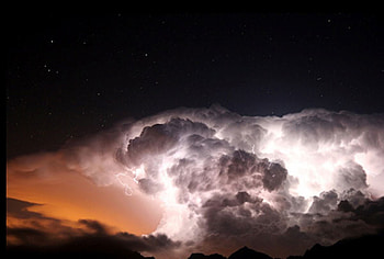Sky war, thunder, lighting, force of nature, sky, storm HD wallpaper