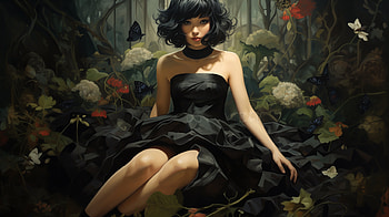 Garden Lady, garden, AI Art HD wallpaper