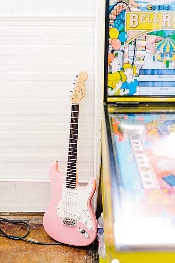 Music, Pink, Guitar, Musical Instrument, Electronic HD phone wallpaper