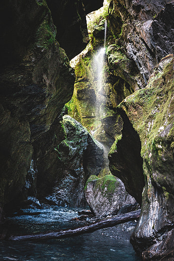 Nature, Stones, Rocks, Waterfall, Moss HD phone wallpaper