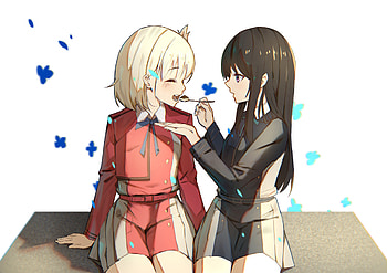 Chisato Nishikigi & Takina Inoue, Takina Inoue, Chisato Nishikigi, Anime, Lycoris Recoil HD wallpaper