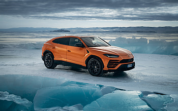 Lamborghini Urus Pearl Capsule, front view, exterior, orange new Urus, Urus tuning, Italian cars, Lamborghini HD wallpaper