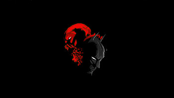 Batman And Red Hood Minimalism, batman, red-hood, superheroes, artwork, minimalism HD wallpaper