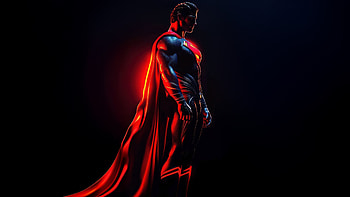 Superman Light In The Shadows, superman, superheroes, artwork, art, digital-art, ai, black, dark HD wallpaper