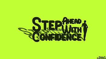 Step Ahead, Step With Confidence 3, green, quote, typography, positive HD wallpaper