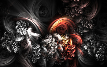 Sliver Shapes and Flowers, floral, shape, flowerrs, abstract HD wallpaper