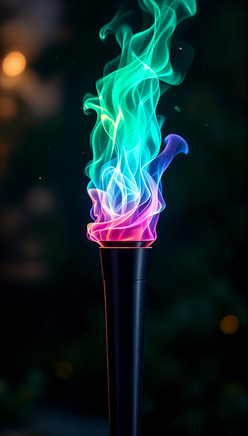 Vibrant Torch Flames - A Stunning , fire, colorful, flame HD phone wallpaper