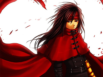 Vincent, white, anime, abstract, red HD wallpaper