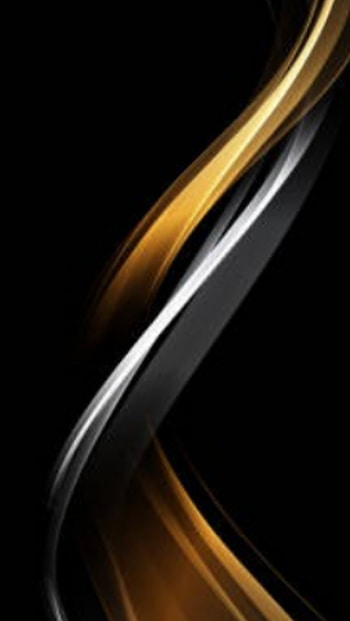 waves curves amoled 3d, gold, liquid, modern, neon, shapes, black, pattern, fluid, flow, smooth HD phone wallpaper