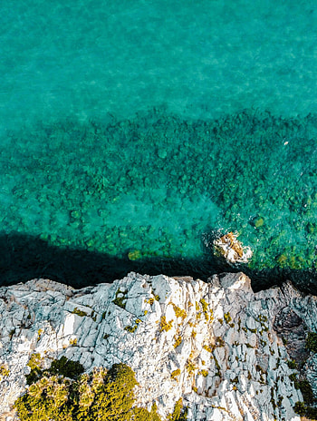 Nature, Water, Sea, Rocks, View From Above, Coast HD phone wallpaper