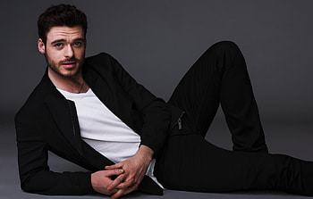 Richard Madden, white, black, man, actor HD wallpaper