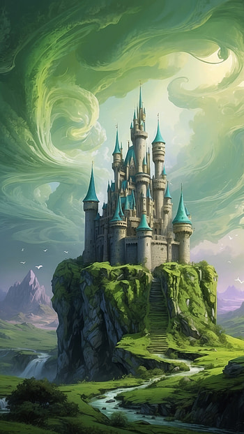 Enchanted Castle Fantasy , castle, fantasy, landscape, nature, fantasy landscape HD phone wallpaper