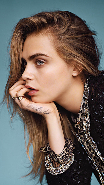 blonde, British, actress, model, Celebrity, Cara Delevingne HD phone wallpaper