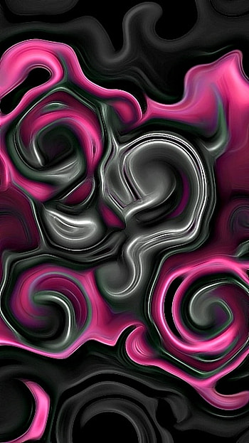 kjlkghgf, digital, magenta, new, art, pink, black, abstract, 3d, gray, liquid, modern, , design, fluid, , flow, hot pink HD phone wallpaper