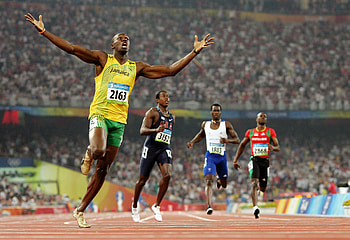 Beijing Olympics 2008, Usain Bolt HD wallpaper