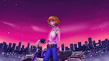 Night Dreamer , synthwave, biker, artist, artwork, digital-art, deviantart HD wallpaper