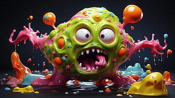 Slimy creature, Slime, creature, colorful, weird, ball HD wallpaper