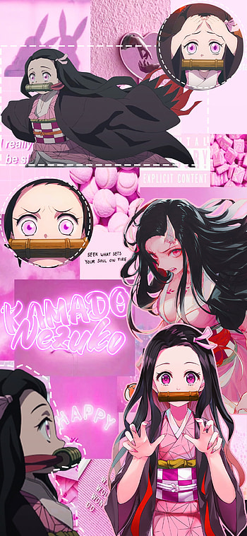 Nezuko Kamado Pink Vibes | Demon Slayer Anime , Nezuko Kamado, Anime, Demon Slayer: Kimetsu no Yaiba HD phone wallpaper