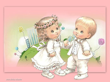 BRIDE AND GROOM, childern, bride, angels, groom HD wallpaper