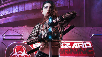 Katana Warrior, katana, warrior, ninja, sword, graphy, cosplay HD wallpaper