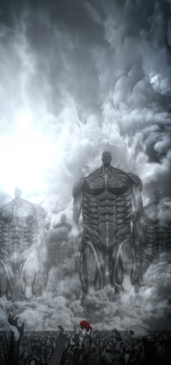 Colossal Titan Showdown - Attack on Titan, Colossal Titan, Anime, Attack on Titan HD phone wallpaper