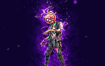 Curdle Scream Leader, , violet neon lights, Fortnite Battle Royale, Fortnite characters, Curdle Scream Leader Skin, Fortnite, Curdle Scream Leader Fortnite HD wallpaper