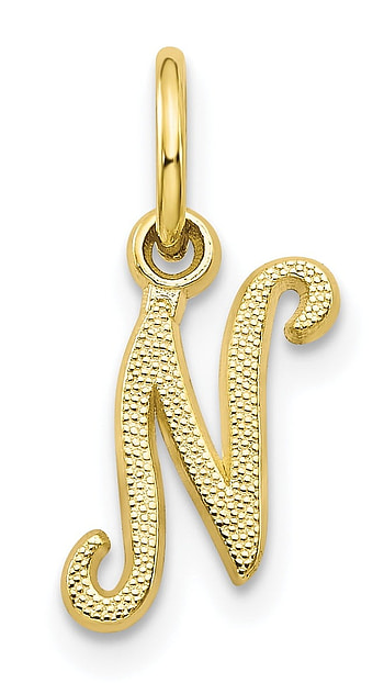 N Letter, Golden Locket HD phone wallpaper
