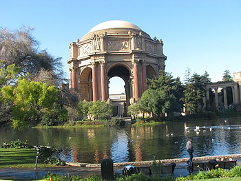 In the Park, architecture, monument, sky, nature, lake HD wallpaper