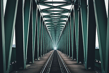 Minimalism, Bridge, Construction, Design, Symmetry, Railway, Hungary, Budapest HD wallpaper