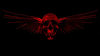 Red And Black Skull (45 ) HD wallpaper
