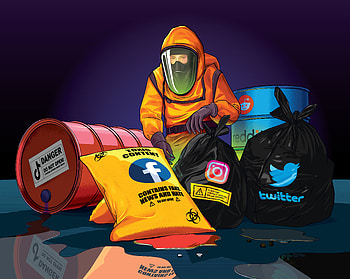 Social Media waste, digital art HD wallpaper