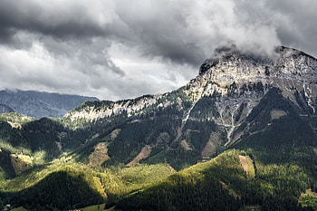 Nature, Grass, Sky, Mountains, Cliff HD wallpaper