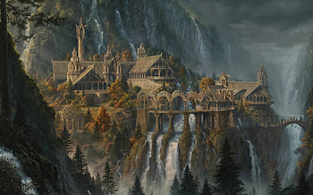 Rivendell, Lord of the Rings, Fantasy location, Elven city HD wallpaper
