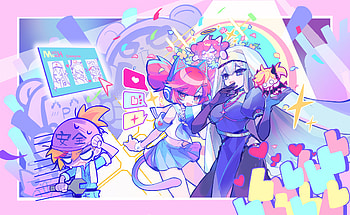 Muse Dash Trio — Rin, Marija & Buro, Buro (Muse Dash), Rin (Muse Dash), Marija (Muse Dash), video game, Muse Dash HD wallpaper