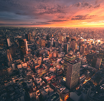 Cities, Sunset, Sky, Architecture, City, Building HD wallpaper