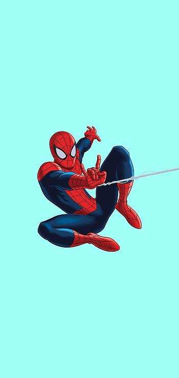 Spiderman, art, elbow, turquoise, spider HD phone wallpaper