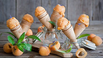 Apricot, Ice Creams HD wallpaper