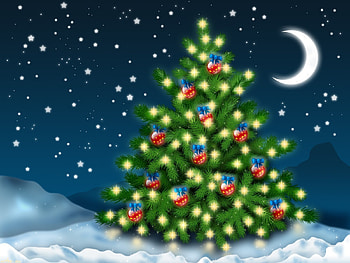 Holidays, Winter, Background, New Year, Snow, Fir-Trees, Christmas, Xmas HD wallpaper