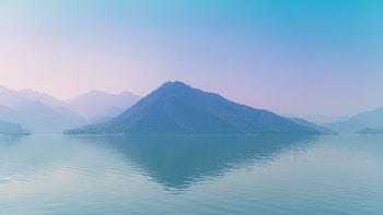 Foggy island, Sea view, , Mysterious atmosphere HD wallpaper