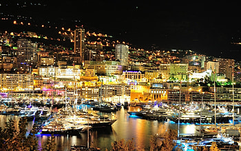 Monaco harbor marina, Night , Travels HD wallpaper
